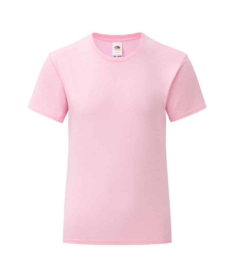 T-shirt-bambina-Fruit-of-the-Loom-slim-fit-con-etichetta-staccabile-FR610250-rosa-pastello