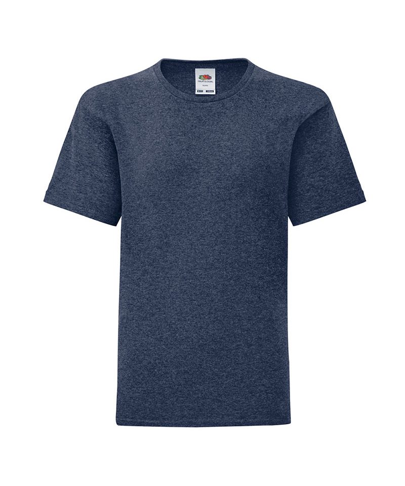 T-shirt bambino Fruit of the Loom slim fit con etichetta staccabile FR610230 27 T-shirt-bambino-Fruit-of-the-Loom-slim-fit-con-etichetta-staccabile-FR610230-blu-navy-melange
