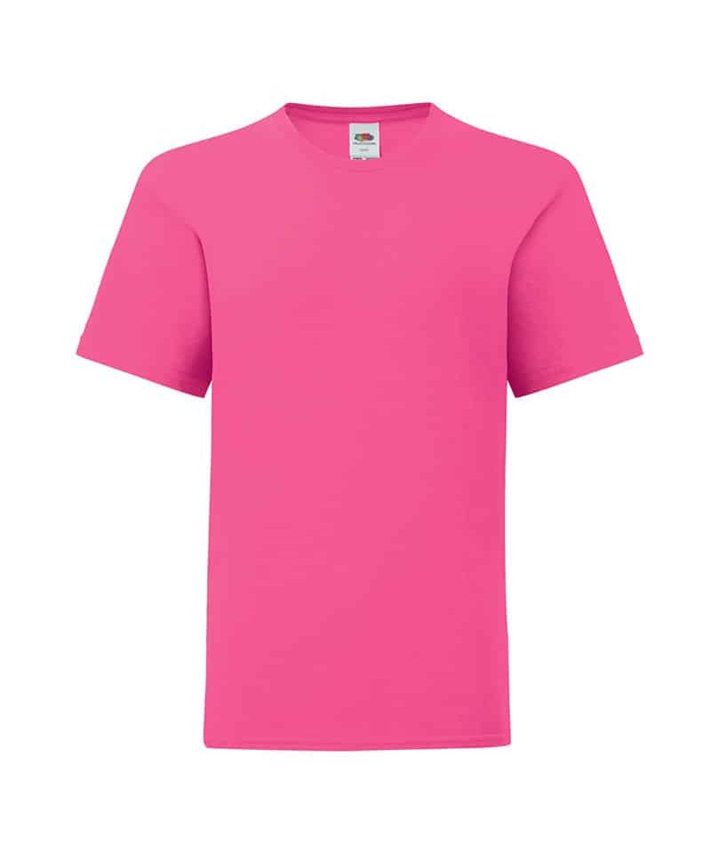 T-shirt bambino Fruit of the Loom slim fit con etichetta staccabile FR610230 21 T-shirt-bambino-Fruit-of-the-Loom-slim-fit-con-etichetta-staccabile-FR610230-fucsia