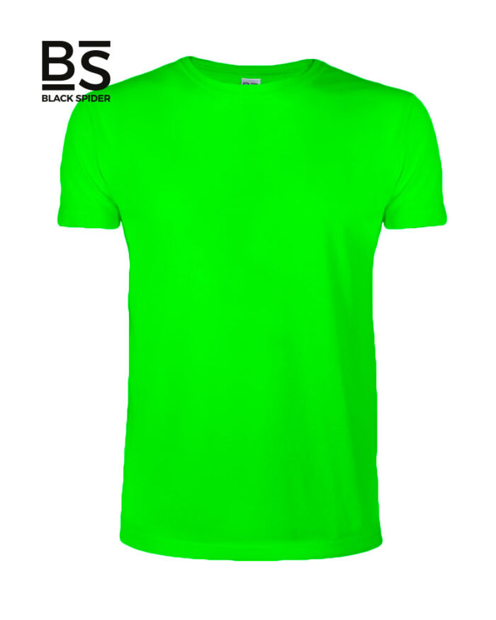 T-shirt-fluo-in-poliestere-Black-Spider-BS030-verde-fluo