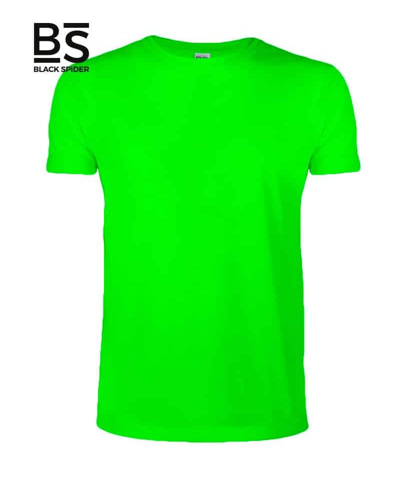 T-shirt-fluo-in-poliestere-Black-Spider-BS030-verde-fluo