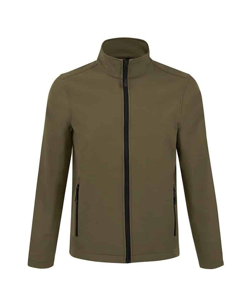 Giacca-in-softshell-con-zip-intera-Black-Spider-BS550-verde-militare