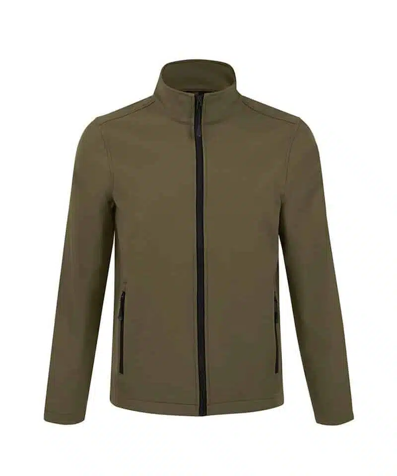 Giacca-in-softshell-con-zip-intera-Black-Spider-BS550-verde-militare