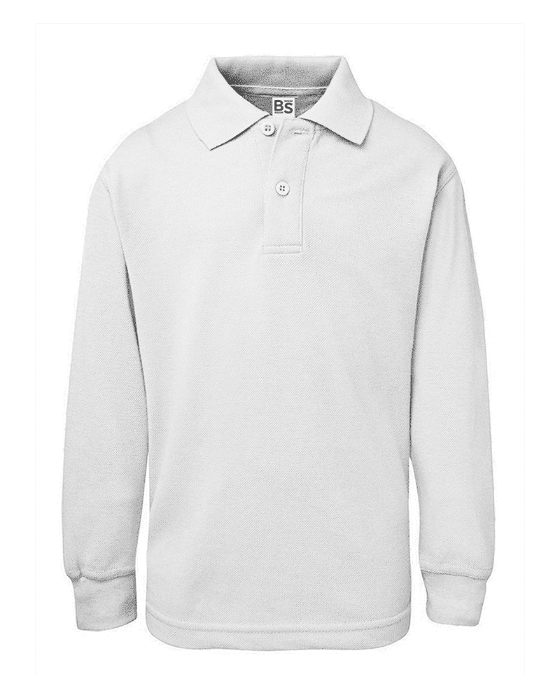 Polo bambino a manica lunga Black Spider BSK210 4 Polo bambino a manica lunga Black Spider BSK210 bianco