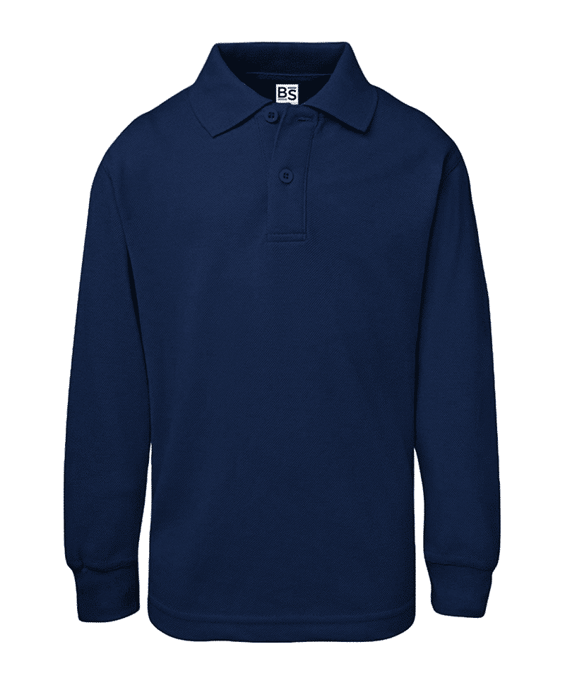 Polo bambino a manica lunga Black Spider BSK210 9 Polo bambino a manica lunga Black Spider BSK210 blu navy