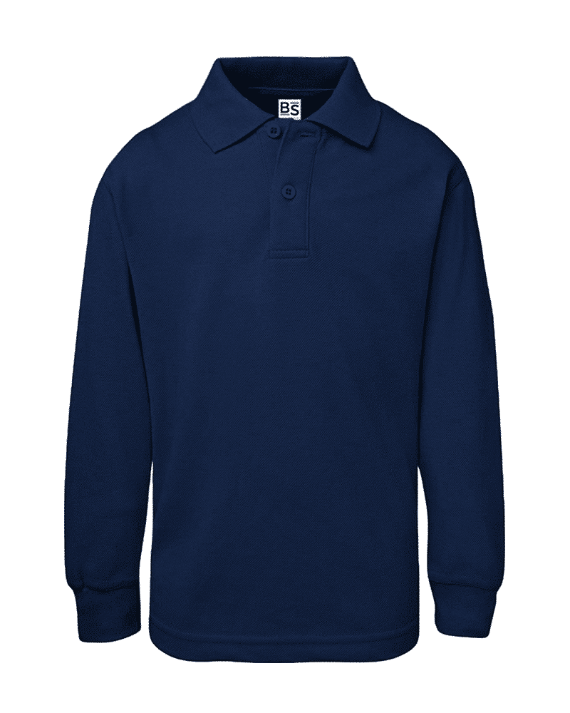 Polo bambino a manica lunga Black Spider BSK210 5 Polo bambino a manica lunga Black Spider BSK210 blu navy