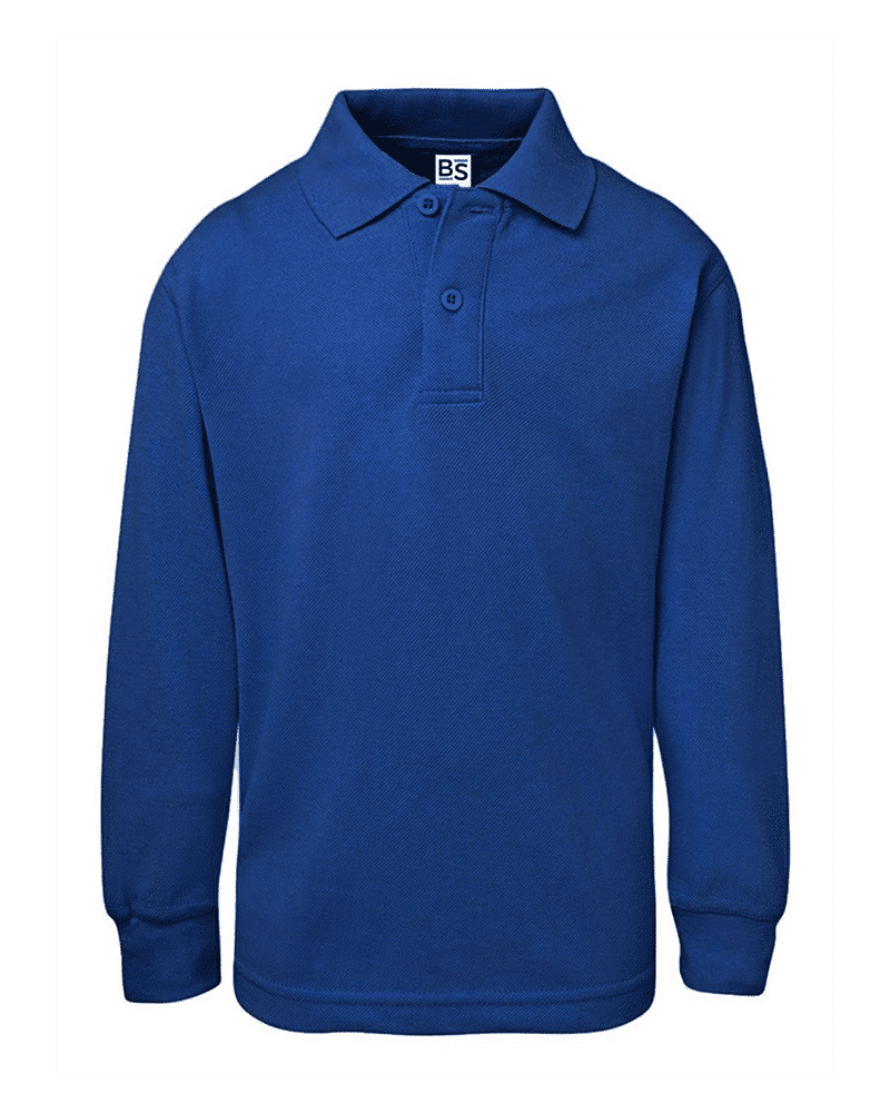 Polo bambino a manica lunga Black Spider BSK210 6 Polo bambino a manica lunga Black Spider BSK210 blu royal