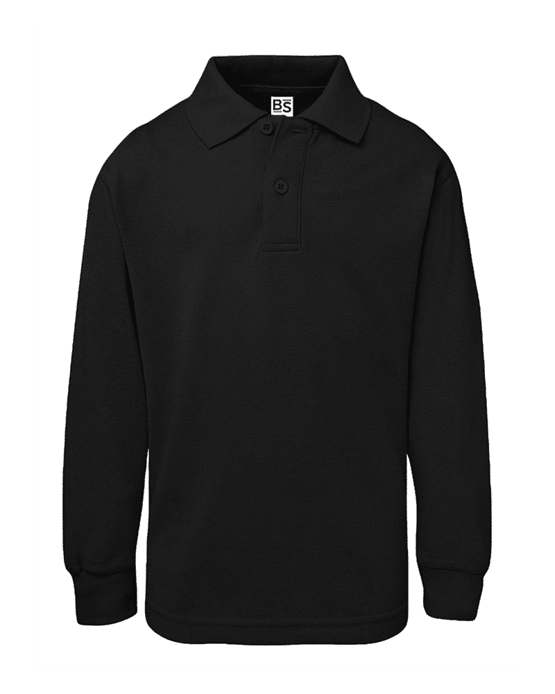 Polo bambino a manica lunga Black Spider BSK210 7 Polo bambino a manica lunga Black Spider BSK210 nero