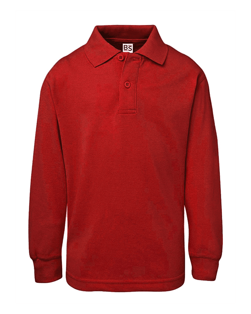 Polo bambino a manica lunga Black Spider BSK210 3 Polo bambino a manica lunga Black Spider BSK210 rosso