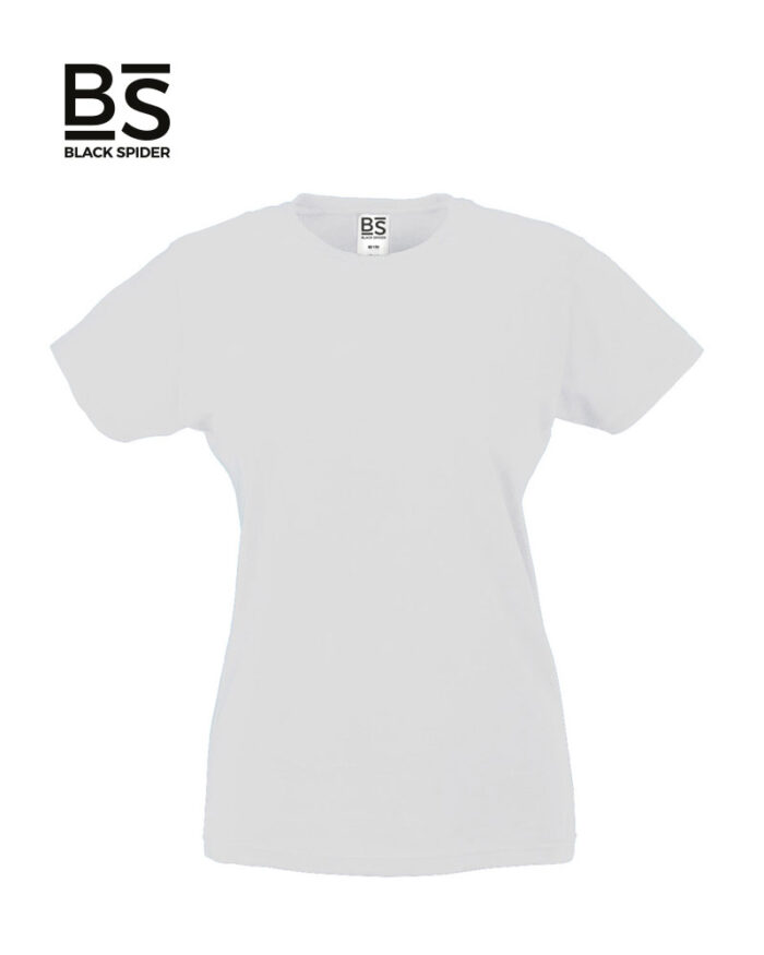 T-shirt-manica-corta-girocollo-Black-Spider-BSW050-Bianco