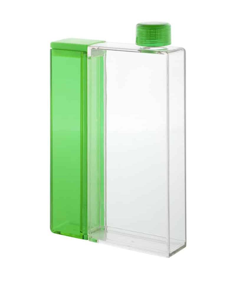 Borraccia rettangolare piatta in plastica trasparente AN800396 6 Borraccia-rettangolare-piatta-in-plastica-trasparente-AN800396-VERDE