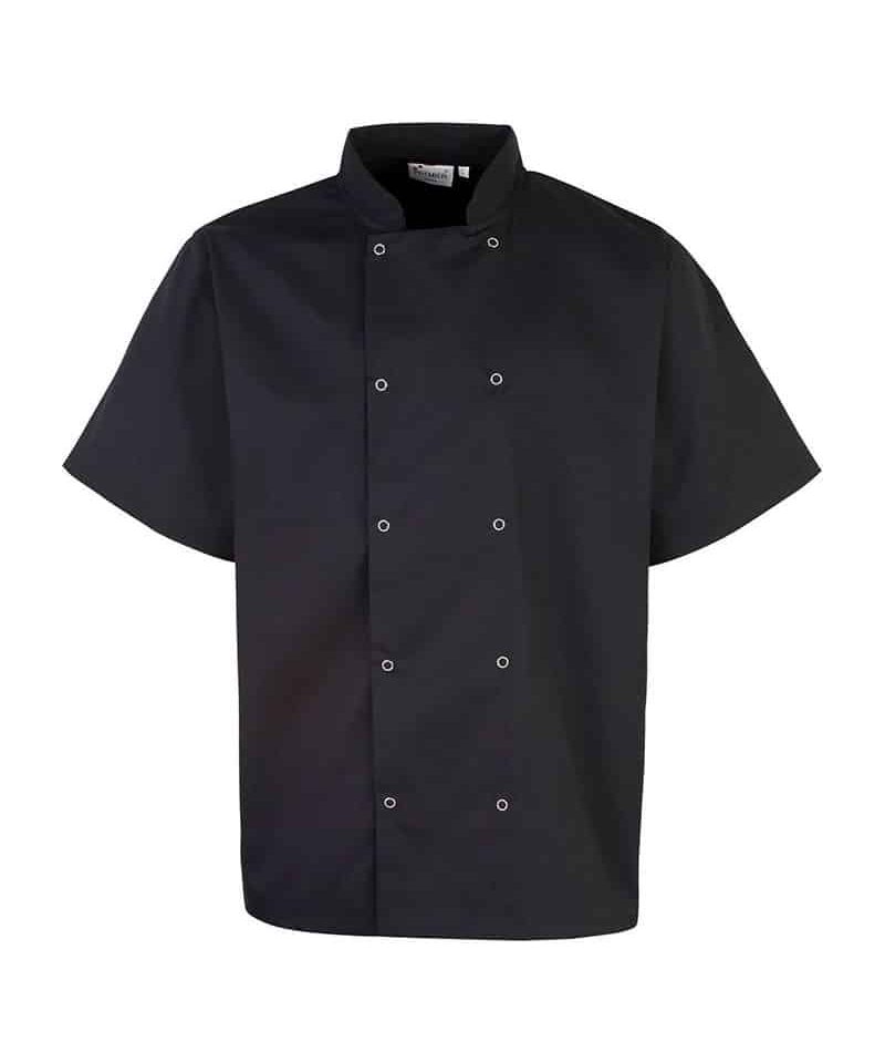 Giacca-Chef-manica-corta-Premier-PR664-nero