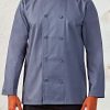Giacca cuoco in cotone poliestere Premier PR657 2 Giacca-cuoco-in-cotone-poliestere-Premier-PR657-acciaio-blu