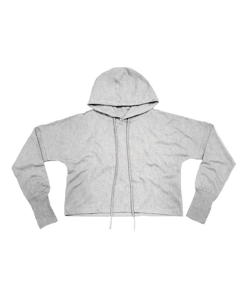 Felpa donna con cappuccio Mantis MAM140 8 Felpa-con-maniche-set-in-Mantis-mam140-grigia-melange