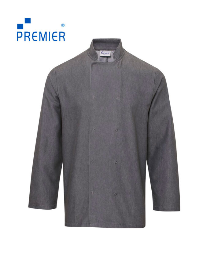 Giacca-chef-unisex-Premier-PR660-jeans-grigio