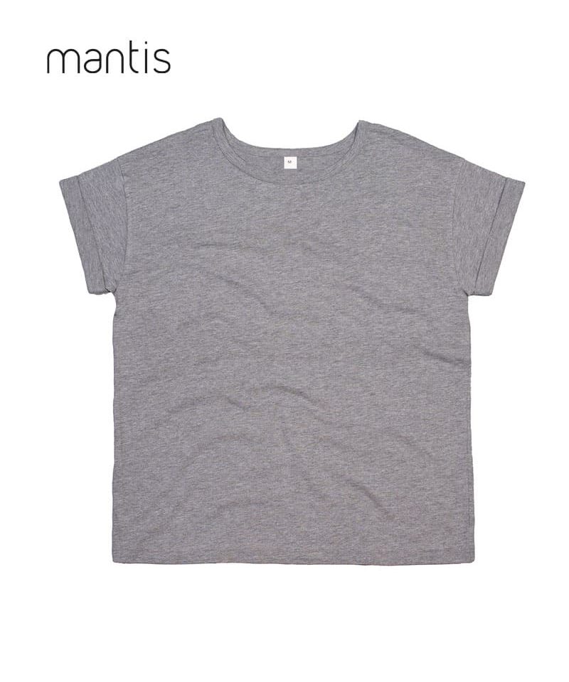 T-shirt donna in cotone organico maniche con risvolto Mantis MAM193 9 T-shirt-donna-in-cotone-organico-maniche-con-risvolto-Mantis-MAM193-grigio
