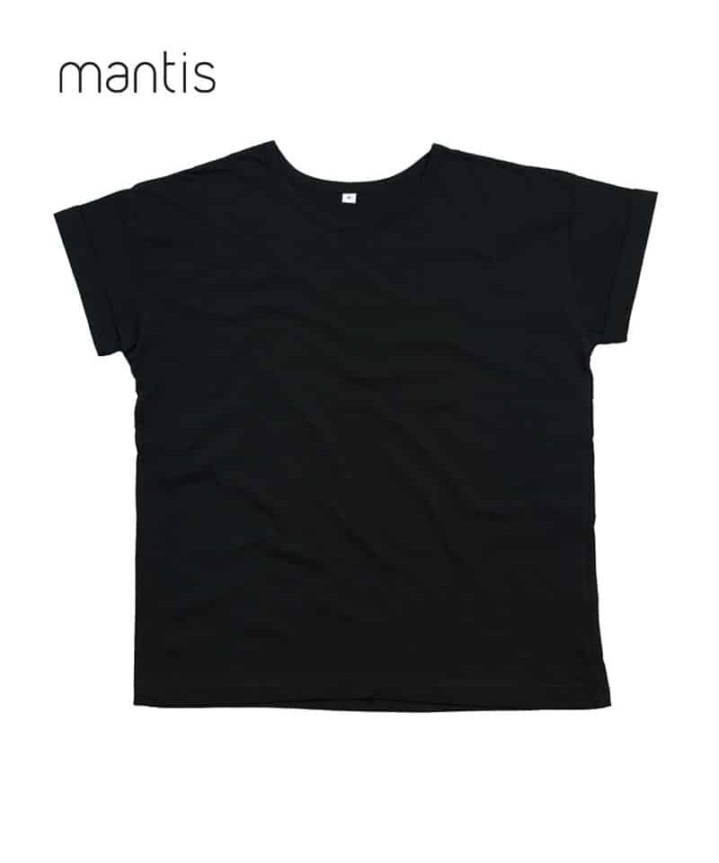 T-shirt donna in cotone organico maniche con risvolto Mantis MAM193 10 T-shirt-donna-in-cotone-organico-maniche-con-risvolto-Mantis-MAM193-nero