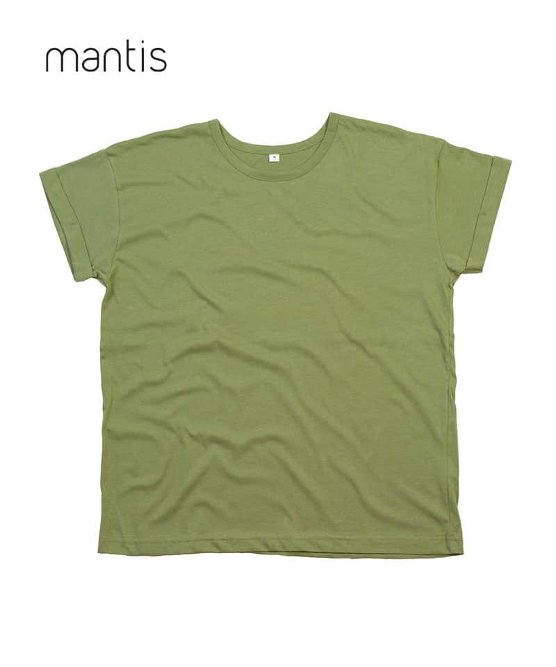 T-shirt donna in cotone organico maniche con risvolto Mantis MAM193 11 T-shirt-donna-in-cotone-organico-maniche-con-risvolto-Mantis-MAM193-verd