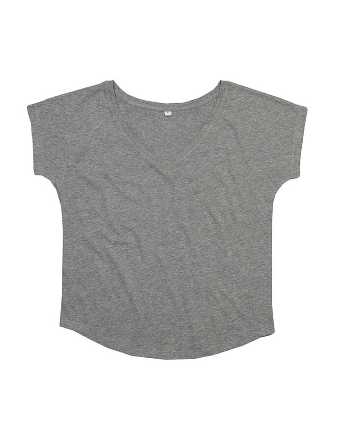 T-shirt-donna-maniche-corte-scolloav-Mantis-mam147-grigia-melange