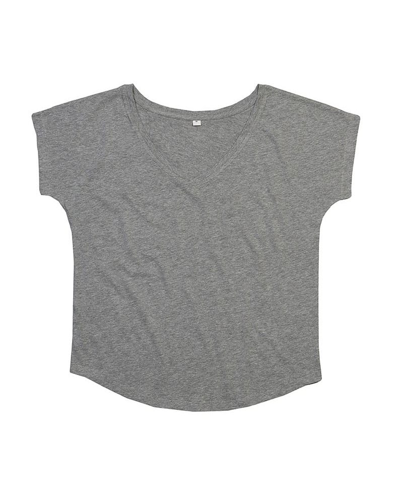T-shirt-donna-maniche-corte-scolloav-Mantis-mam147-grigia-melange