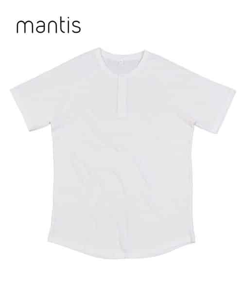Maglia Bianca a Girocollo T-Shirts a Maniche Corte Per Uomo in Cotone