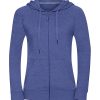 Felpa Donna con cerniera cappuccio foderato con cordoncino piatto tasca a marsupio Russell JE284F 1 Felpa-Donna-con-cerniera-cappuccio-foderato-con-cordoncino-piatto-tasca-a-marsupio-Russell-JE284F-azzurro