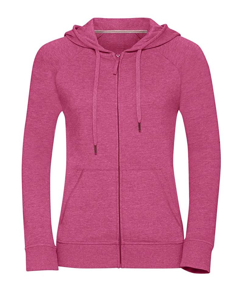 Felpa Donna con cerniera cappuccio foderato con cordoncino piatto tasca a marsupio Russell JE284F 12 Felpa-Donna-con-cerniera-cappuccio-foderato-con-cordoncino-piatto-tasca-a-marsupio-Russell-JE284F-rosa