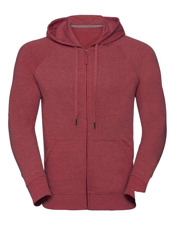 Felpa Uomo con cerniera cappuccio foderato con cordoncino piatto tasca a marsupio Russell JE284M 10 Felpa-Uomo-con-cerniera-cappuccio-foderato-con-cordoncino-piatto-tasca-a-marsupio-Russell-JE284M-rosso