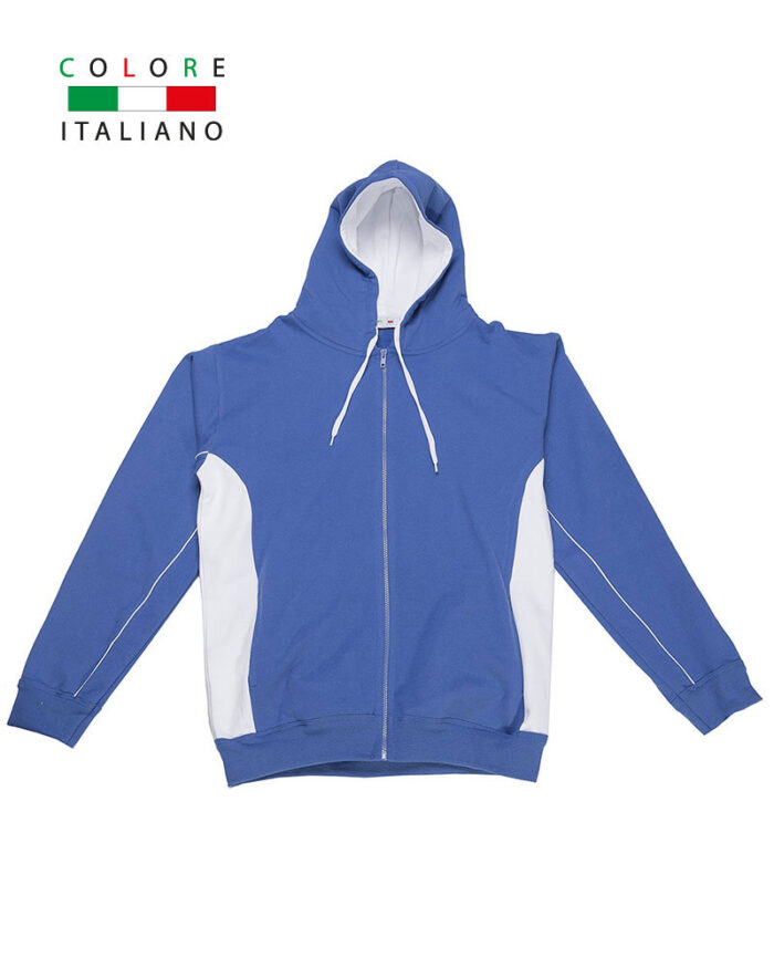 Felpa-bicolore-con-cappuccio-Colore-Italiano-MI801-blu-bianco