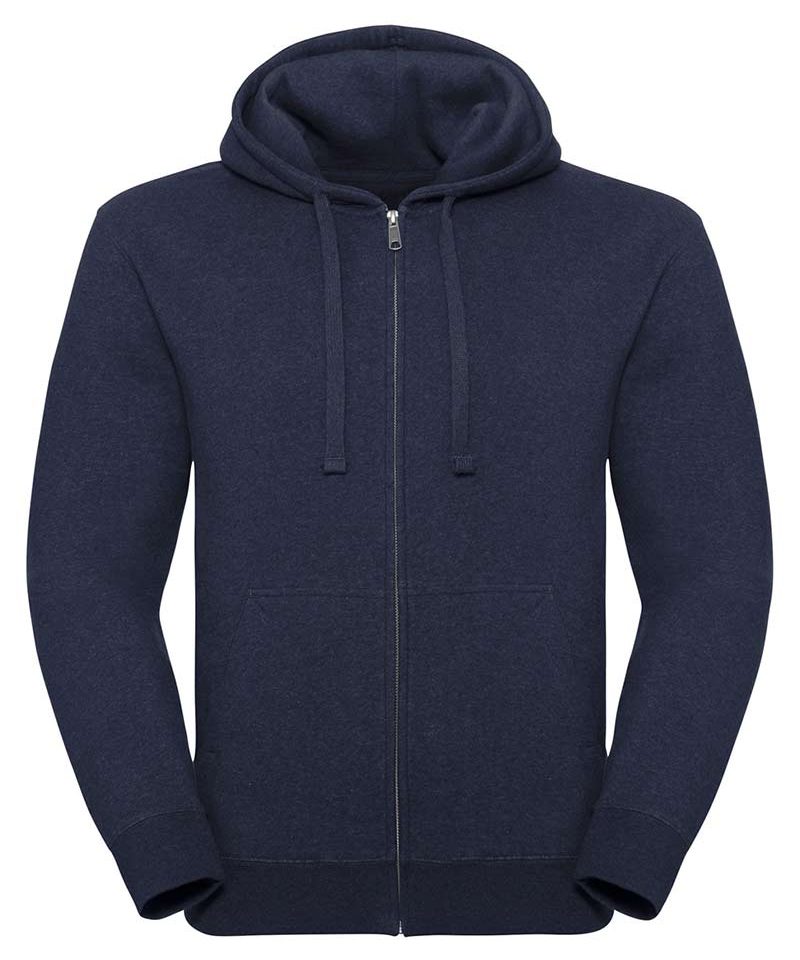 Felpa uomo con zip e cappuccio tasca a marsupio Russell JE263M 7 Felpa-da-uomo-con-zip-e-cappuccio--tasca-a-marsupio-zip-intera-in-metallo-Russell-JE263M-blu-navy