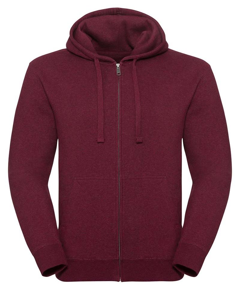 Felpa uomo con zip e cappuccio tasca a marsupio Russell JE263M 6 Felpa-da-uomo-con-zip-e-cappuccio--tasca-a-marsupio-zip-intera-in-metallo-Russell-JE263M-bordeaux