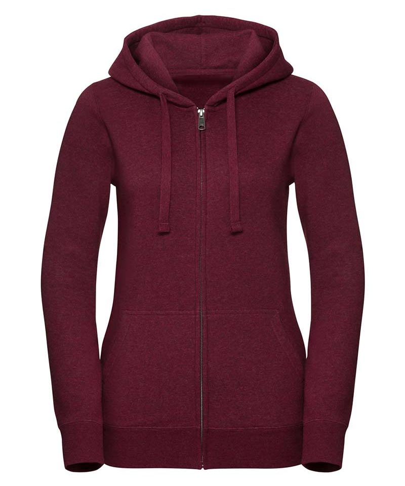Felpa--donna-con-zip-cappuccio-russell-JE263F-azzurro-oceano