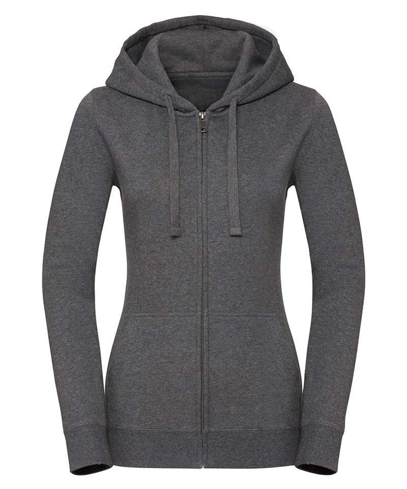 Felpa--donna-con-zip-cappuccio-russell-JE263F-carbone-grigio