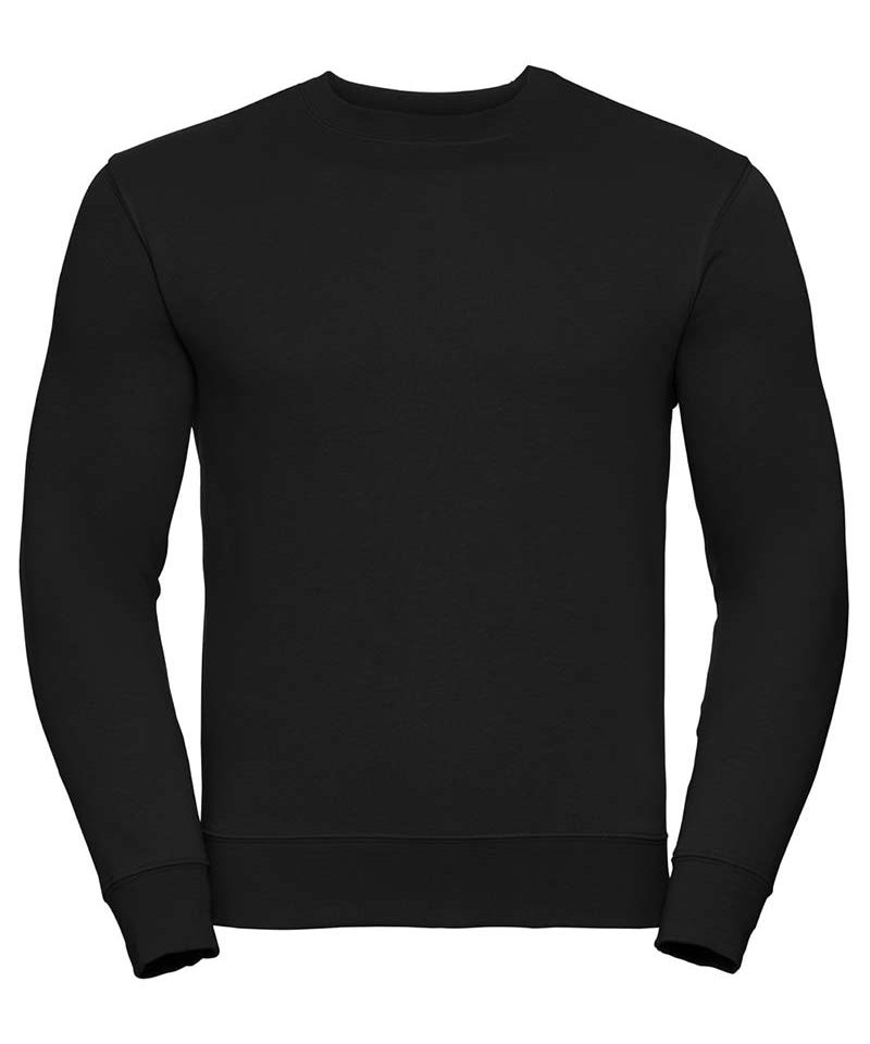 Felpa-uomo-con-maniche-set-in-tessuto-a-3-strat-russell-JE262M-nera