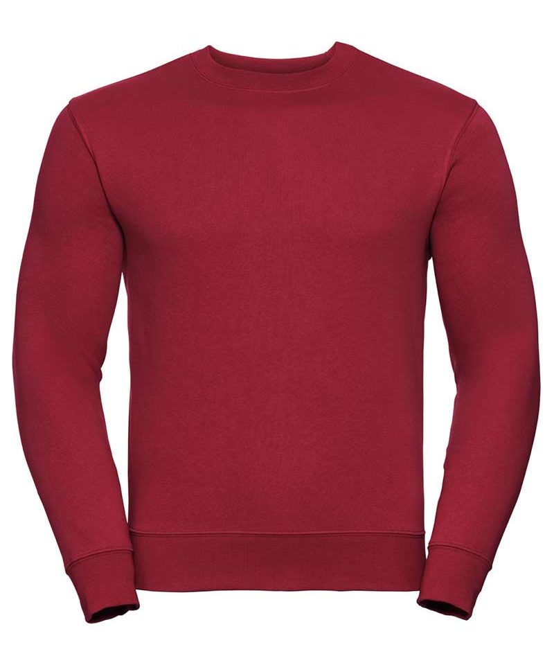 Felpa-uomo-con-maniche-set-in-tessuto-a-3-strat-russell-JE262M-rossa