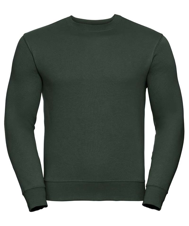 Felpa-uomo-con-maniche-set-in-tessuto-a-3-strat-russell-JE262M-verde-bottiglia