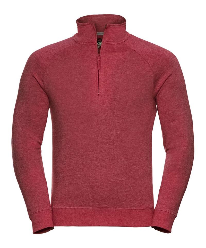 Felpa uomo con zip ¼ in plastica colletto Russell JE282M 4 Felpa-uomo-con-zip-¼-in-plastica-colletto-Russell-JE282M-rosso