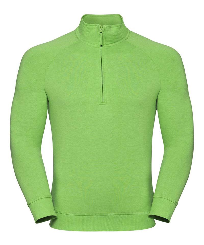 Felpa uomo con zip ¼ in plastica colletto Russell JE282M 3 Felpa-uomo-con-zip-¼-in-plastica-colletto-Russell-JE282M-vrde-mela