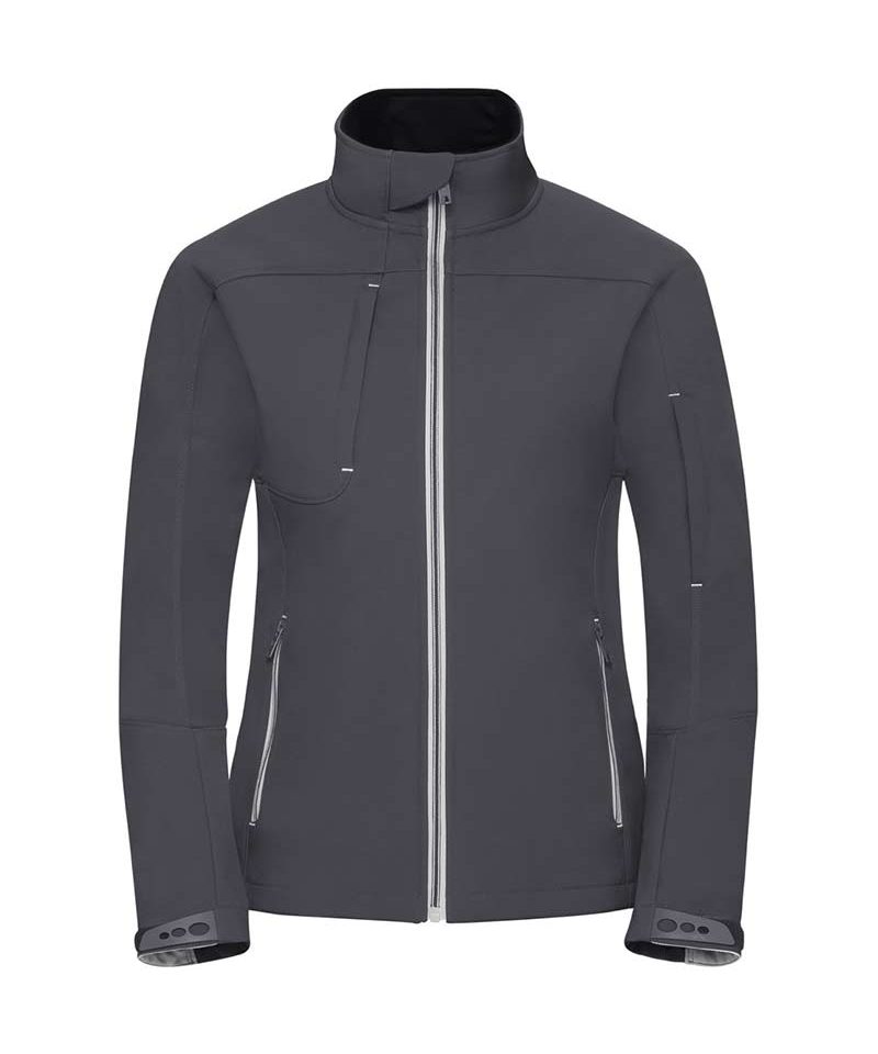 Giacca Donna con zip elevata permeabilità tasche con cerniera nascosta sul torace e sulla manica Russell JE410F 6 Giacca-Donna-con--zip-levata-permeabilità-tasche-con-cerniera-nascosta-sul-torace-e-sulla-manica-Russell-JE410F-grigio-ferro