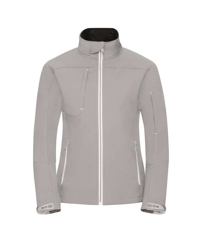 Giacca Donna con zip elevata permeabilità tasche con cerniera nascosta sul torace e sulla manica Russell JE410F 5 Giacca-Donna-con--zip-levata-permeabilità-tasche-con-cerniera-nascosta-sul-torace-e-sulla-manica-Russell-JE410F-grigio-pietra