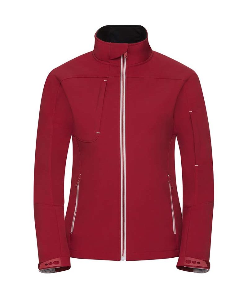 Giacca Donna con zip elevata permeabilità tasche con cerniera nascosta sul torace e sulla manica Russell JE410F 3 Giacca-Donna-con--zip-levata-permeabilità-tasche-con-cerniera-nascosta-sul-torace-e-sulla-manica-Russell-JE410F-rosso