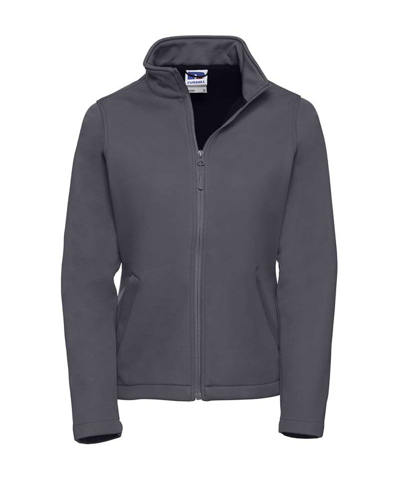 Giacca Donna doppio strato traspirante resistente a vento e acqua tasche con zip interno micropile Russell JE040F 6 Giacca-Donna-doppio-strato-traspirante--resistente-a-vento--e-acqua-tasche-con-zip-interno-micropile-roussell-je040f-grigio