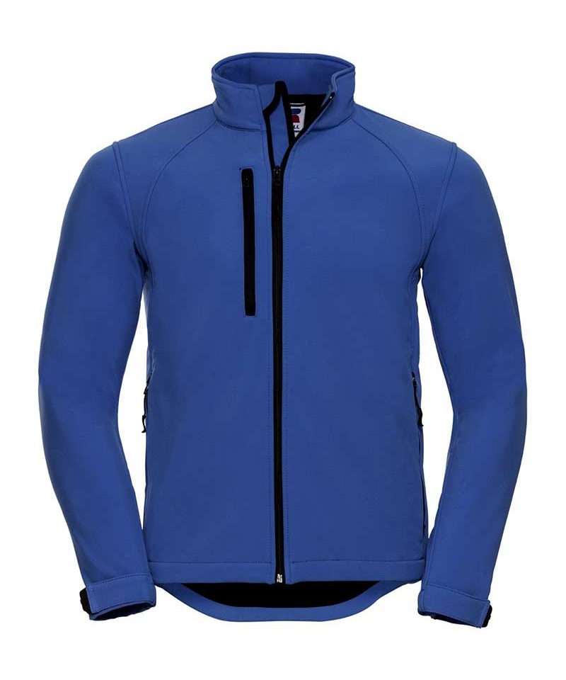Giacca-UOMO-tessuto-3-strati-traspirante-resistente-vento-acqua-Tasche-laterali-polsini-regolabili-russell-je140M-blu-brillante
