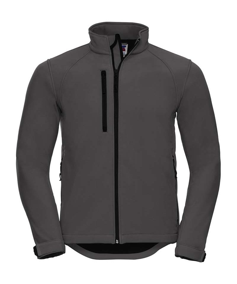 Giacca Uomo tessuto resistente a vento e acqua tasche laterali Russell JE140M 9 Giacca-UOMO-tessuto-3-strati-traspirante-resistente-vento-acqua-Tasche-laterali-polsini-regolabili-russell-je140M-grigio-graffite