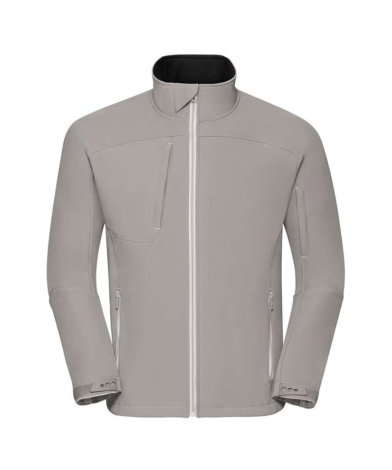 Giacca Uomo con zip elevata permeabilità tasche con cerniera nascosta sul torace e sulla manica Russell JE410M 6 Giacca-Uomo-con--zip-levata-permeabilità-tasche-con-cerniera-nascosta-sul-torace-e-sulla-manica-Russell-JE410M-grigio-pietra