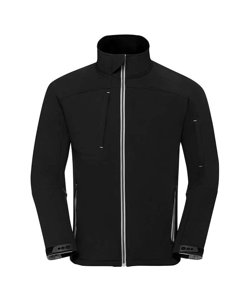 Giacca Uomo con zip elevata permeabilità tasche con cerniera nascosta sul torace e sulla manica Russell JE410M 5 Giacca-Uomo-con--zip-levata-permeabilità-tasche-con-cerniera-nascosta-sul-torace-e-sulla-manica-Russell-JE410M-nero