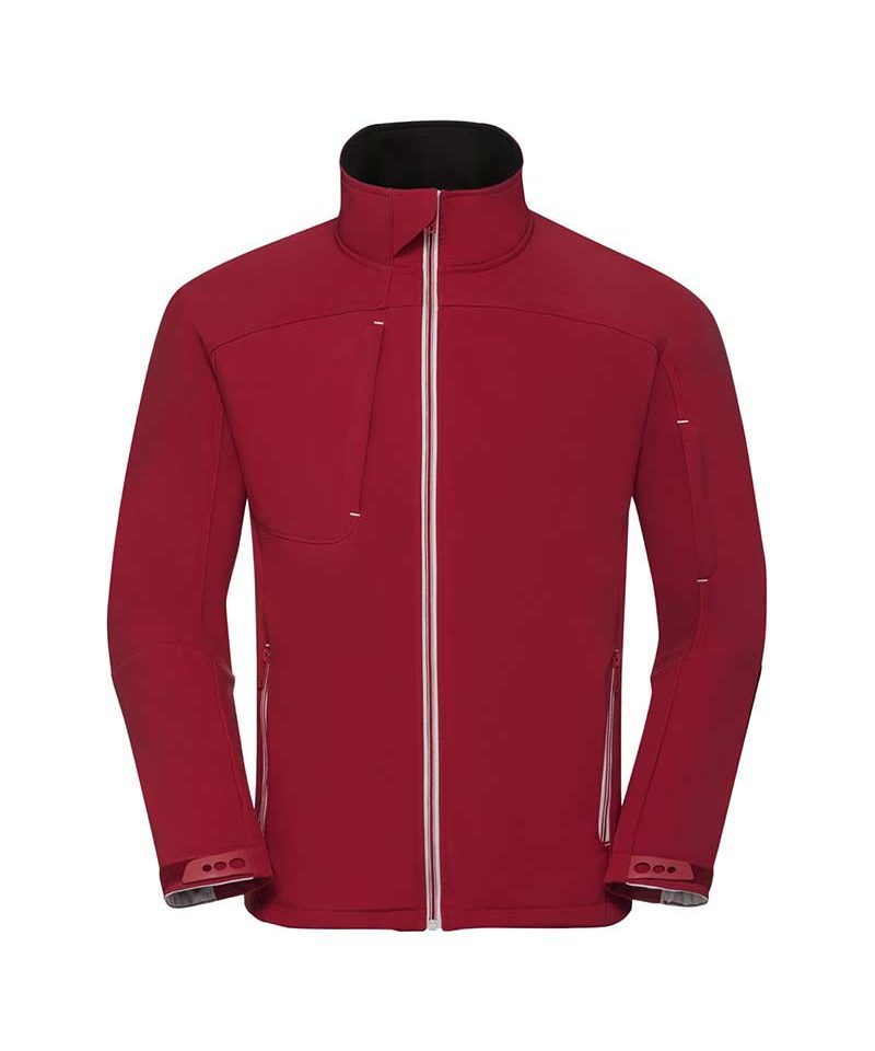 Giacca Uomo con zip elevata permeabilità tasche con cerniera nascosta sul torace e sulla manica Russell JE410M 4 Giacca-Uomo-con--zip-levata-permeabilità-tasche-con-cerniera-nascosta-sul-torace-e-sulla-manica-Russell-JE410M-rosso