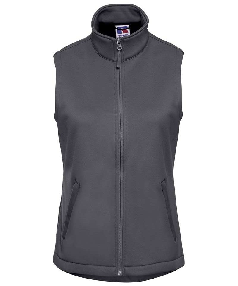 Giacca-donna-smanicata-traspirante-e-resistente-a-vento-e-acqua-due-tasche-con-zip-russell-je041f-grigio