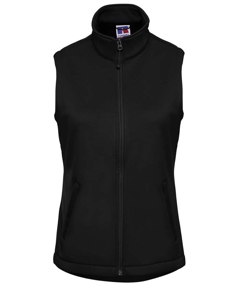 Giacca-donna-smanicata-traspirante-e-resistente-a-vento-e-acqua-due-tasche-con-zip-russell-je041f-nero
