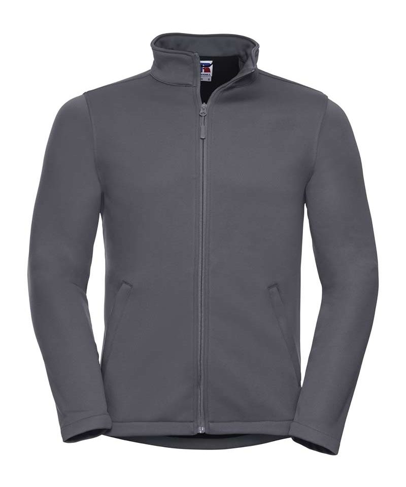 Giacca-doppio-strato-traspirante-resistente-a-vento-e-acqua-con-zip-russell-je040m-grigio